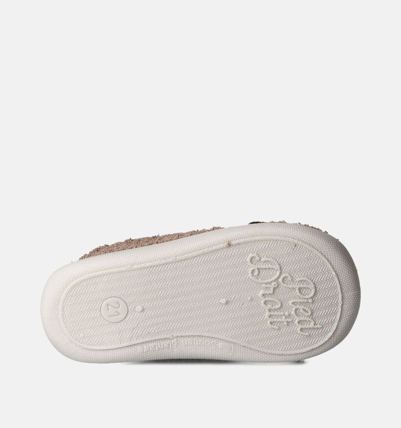 Milo en Mila Beige Teddy Pantoffels voor meisjes (358495) - geschikt voor steunzolen