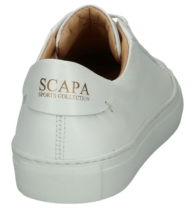 Witte Lage Sneaker Scapa in leer (246080)