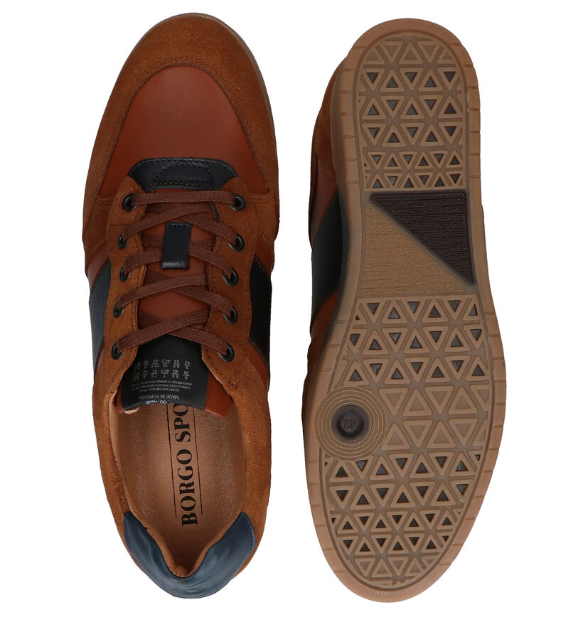 Borgo Sport Montreal Cognac Veterschoenen voor heren (281389) - geschikt voor steunzolen