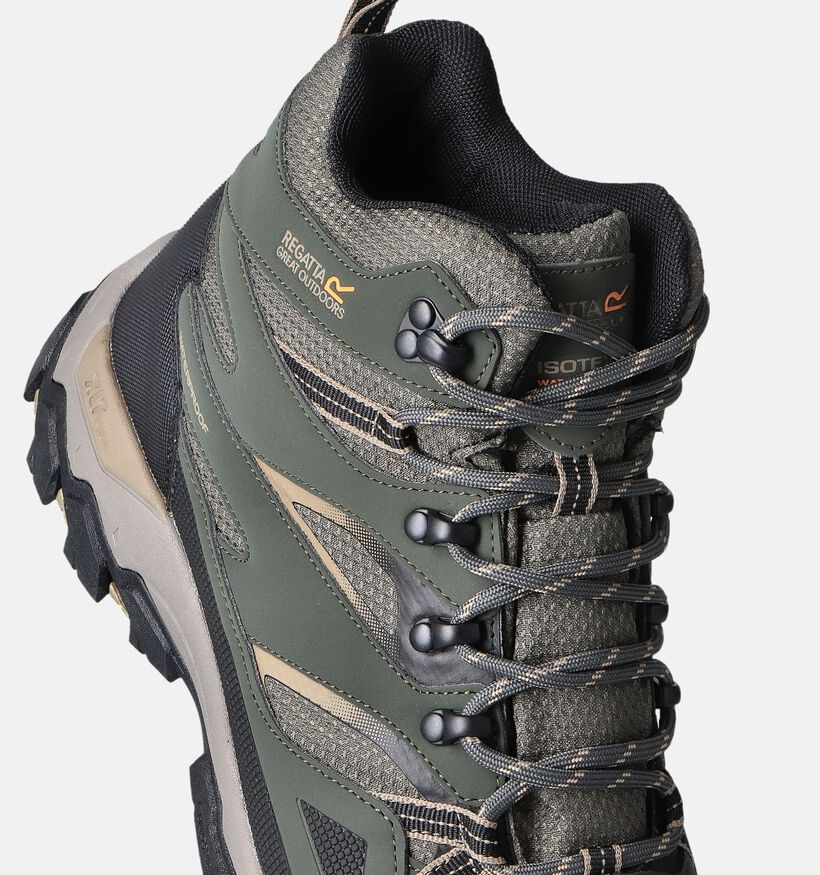 Regatta Holcombe III Chaussures de randonnée en Vert Khaki pour hommes (352347) - pour semelles orthopédiques