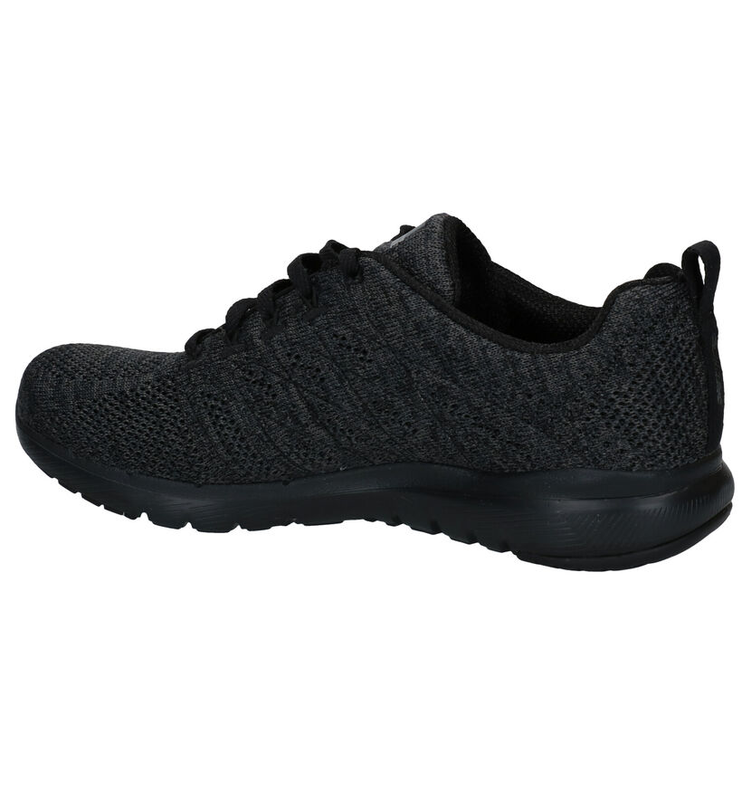 Skechers Flex Appeal Baskets en Noir en textile (293949)
