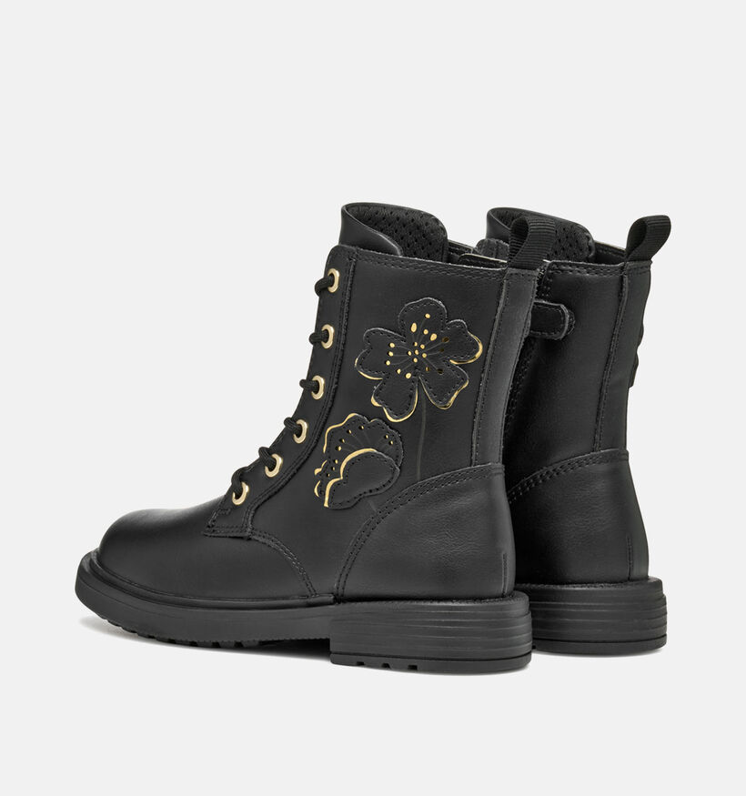 Geox Eclair Zwarte Veterboots Geox Eclair Zwarte Veterboots voor meisjes (360342) - geschikt voor steunzolen