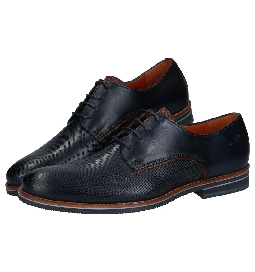 Van Lier Chaussures classiques en Bleu en cuir (283345)