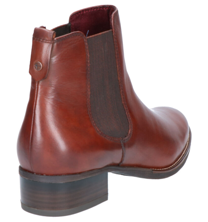 Tamaris TOUCH it Bottines en Cognac en cuir (257214)