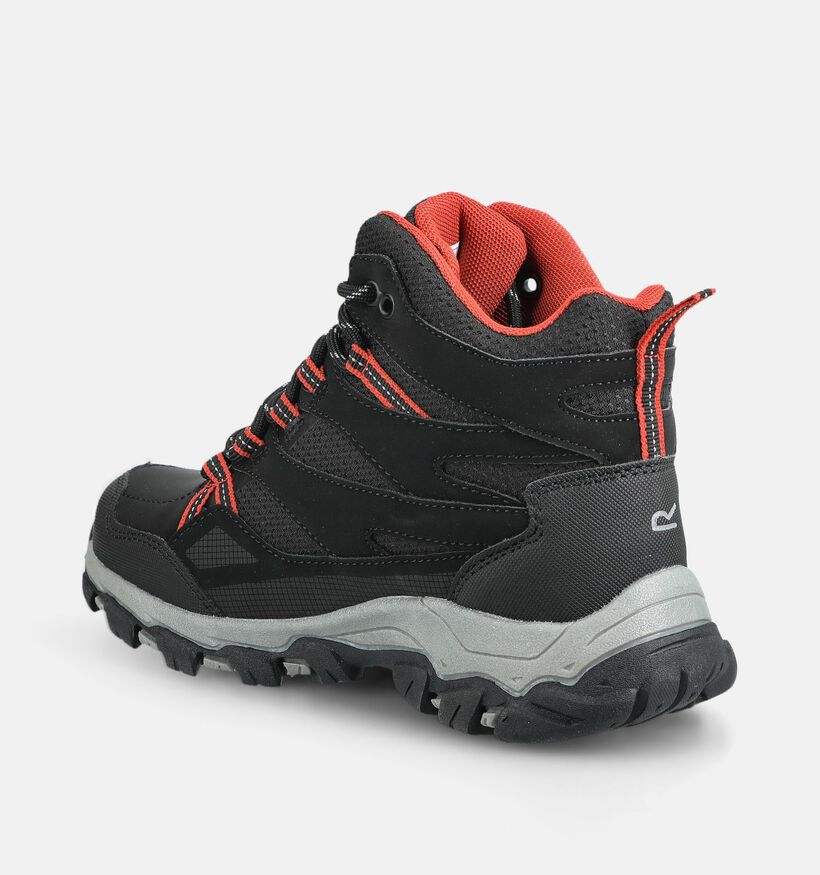 Regatta Holcome III Zwarte Wandelschoenen voor jongens (377169) - geschikt voor steunzolen