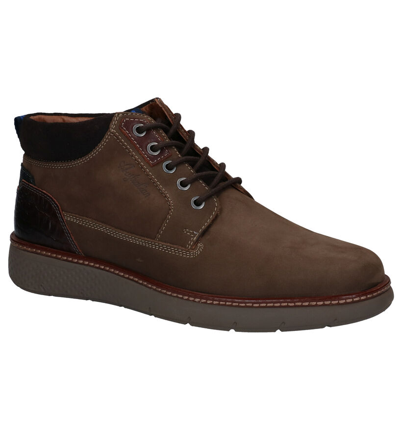 Australian Dexter Bruine Hoge Schoenen in nubuck (313337)