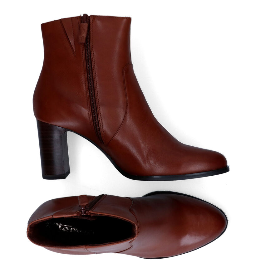 Tamaris Bottines à talons en Cognac en cuir (315444)
