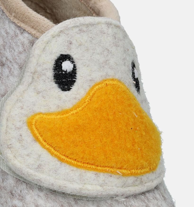 Milo & Mila Pantoufles pour bébé en Beige pour garçons (332428) - pour semelles orthopédiques
