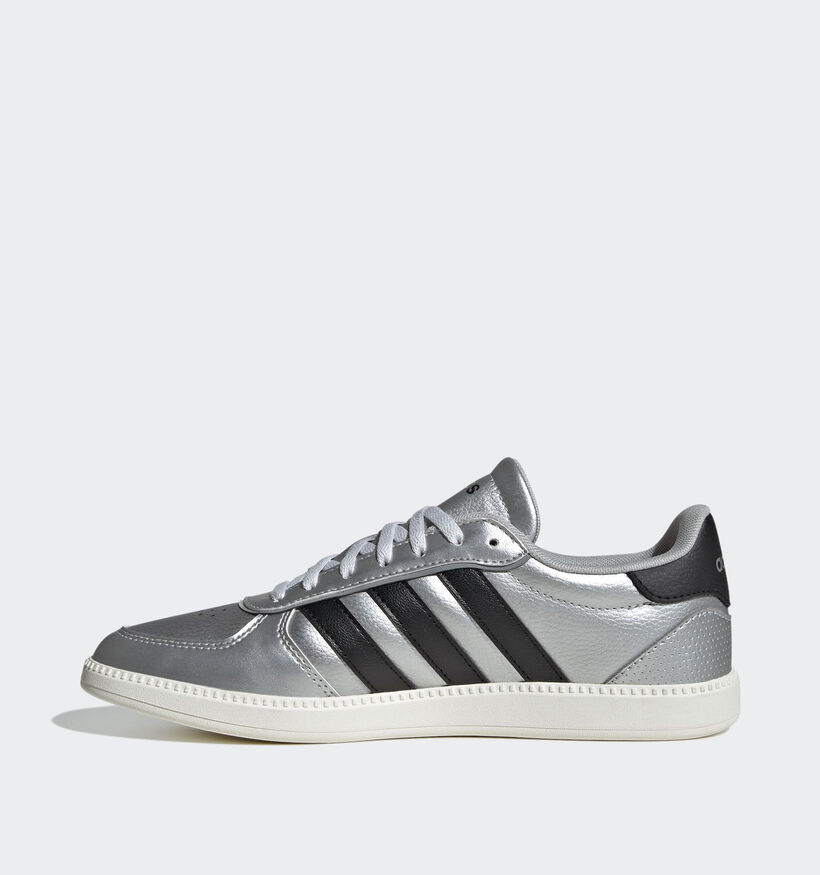 adidas Breaknet Sleek Baskets en Argent/Noir pour femmes (359434) - pour semelles orthopédiques