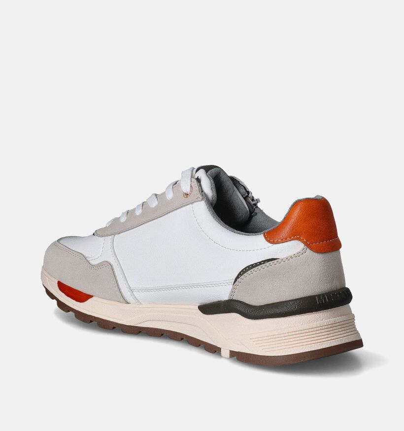 Mustang Ecru Veterschoenen voor heren (353624) - geschikt voor steunzolen