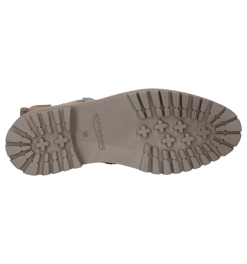 Softwaves Beige Chelsea Boots in leer (298171)