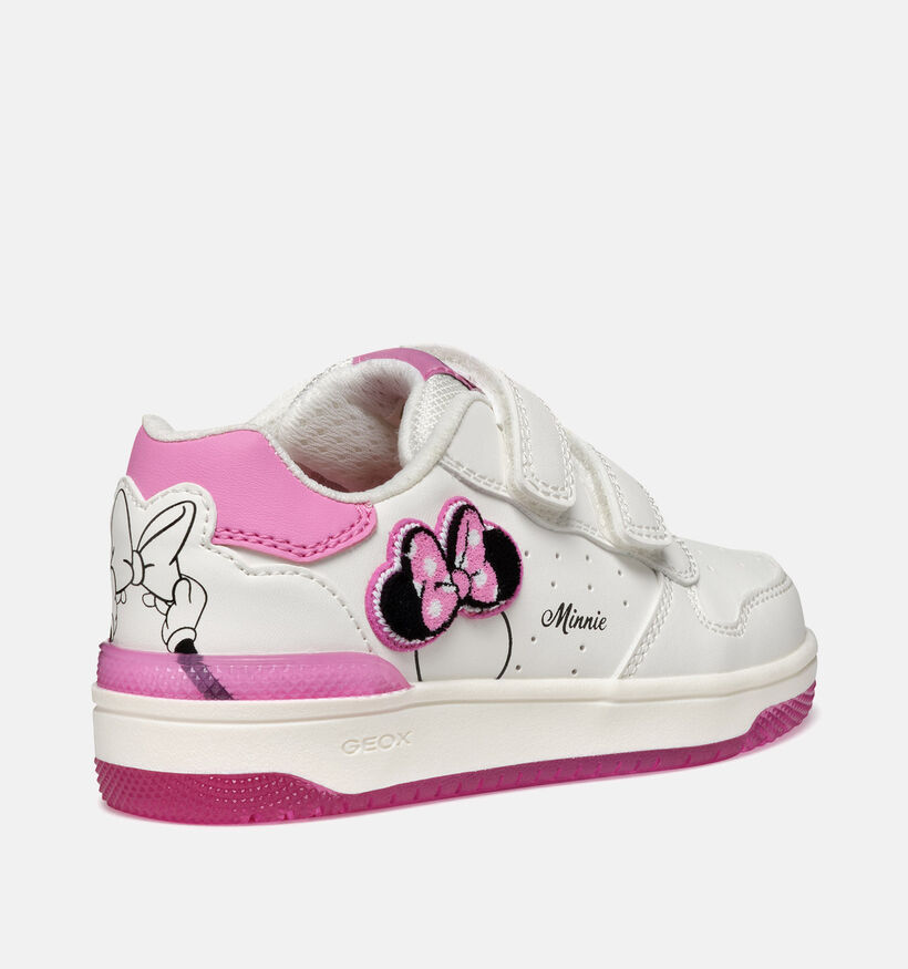 Geox Washiba Minnie Mouse Baskets en Blanc pour filles (356424) - pour semelles orthopédiques