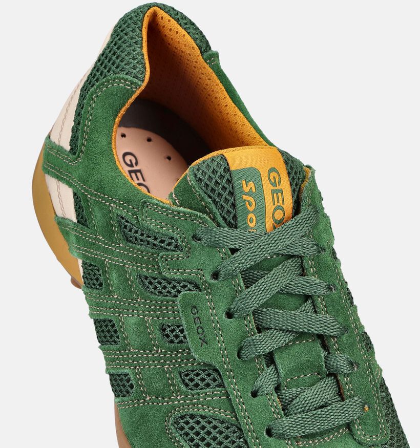 Geox Snake Original Baskets en Vert pour hommes (368030) - pour semelles orthop&eacute;diques