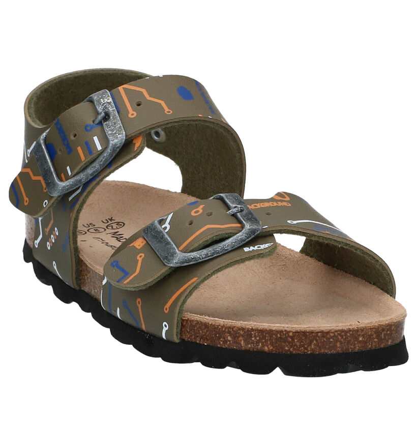 Made in Spain Kaki Sandalen in kunstleer (287604)