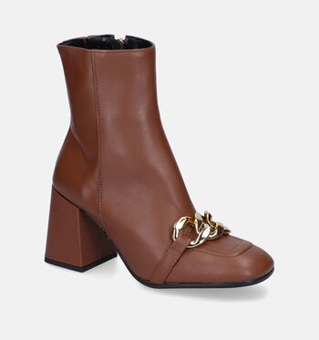 Bottines cognac