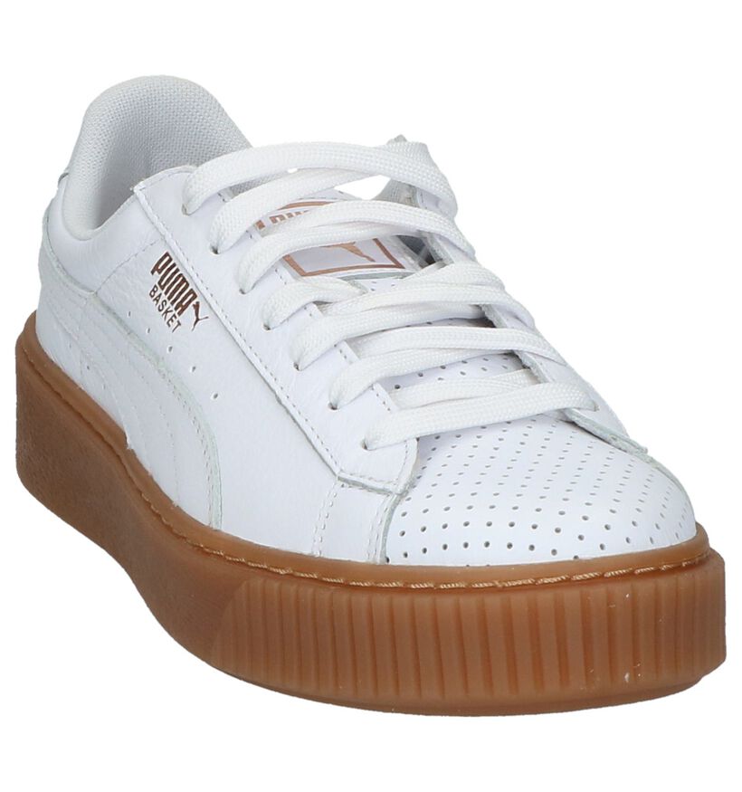 Basket Platform Baskets basses en Blanc en cuir (207267)