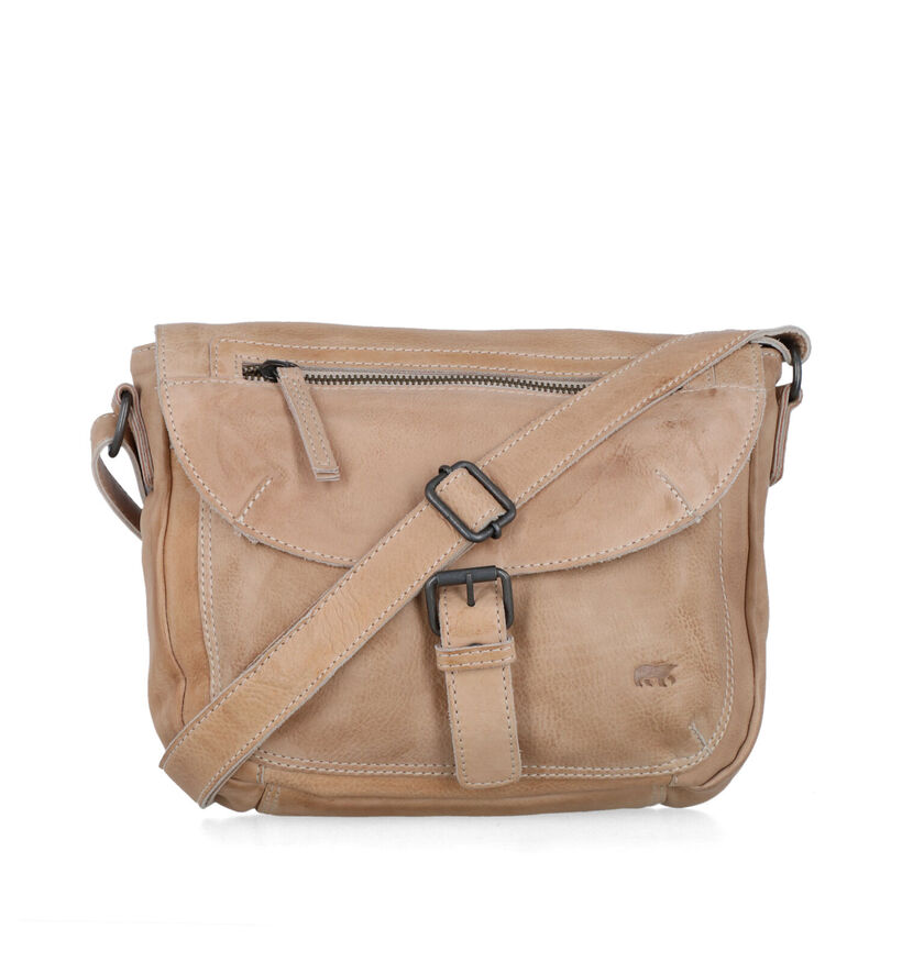 Bear Design Gele Crossbody Tas in leer (329769)