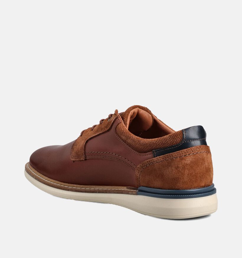 Bufflox Viena Cognac Veterschoenen voor heren (370254) - geschikt voor steunzolen