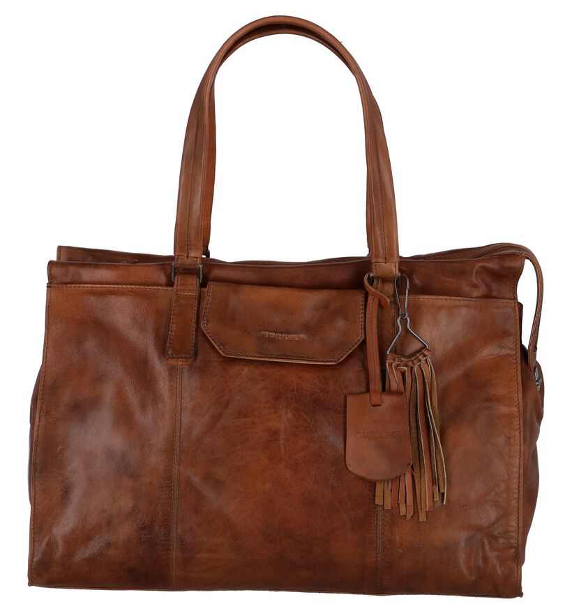 Cognac Shopper Tas Burkely Noble Nova in leer (252430)