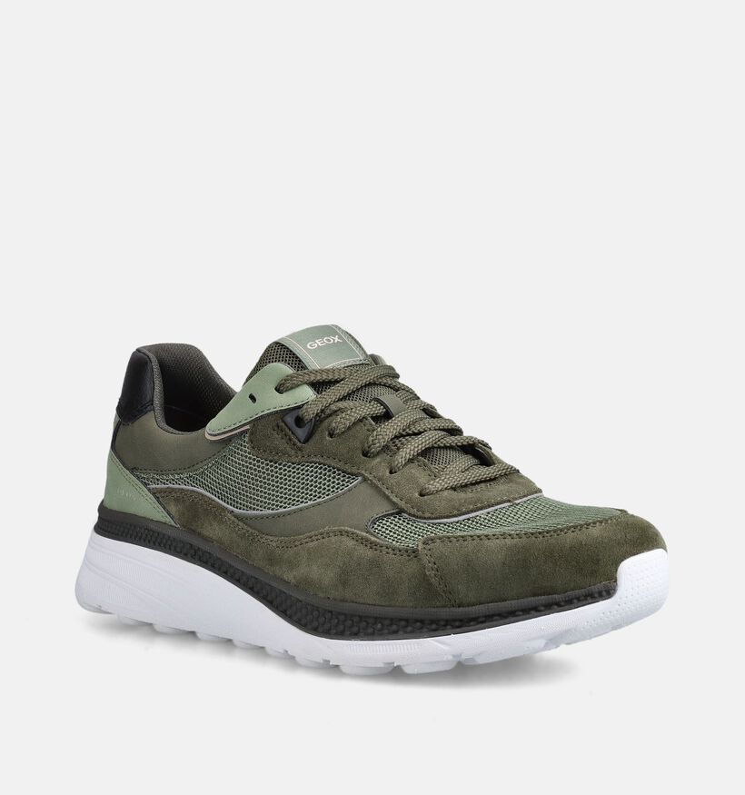 Geox Spherica Actif X1 Groene Sneakers voor heren (368008) - geschikt voor steunzolen