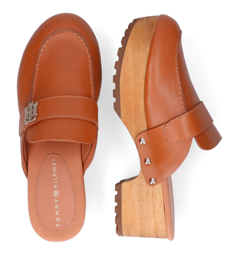 Tommy Hilfiger Hardware Clogs en Cognac pour femmes (310709)