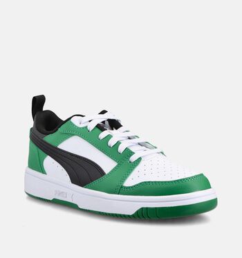 Puma Rebound Low Baskets Noir/Blanc/Bleu/Vert