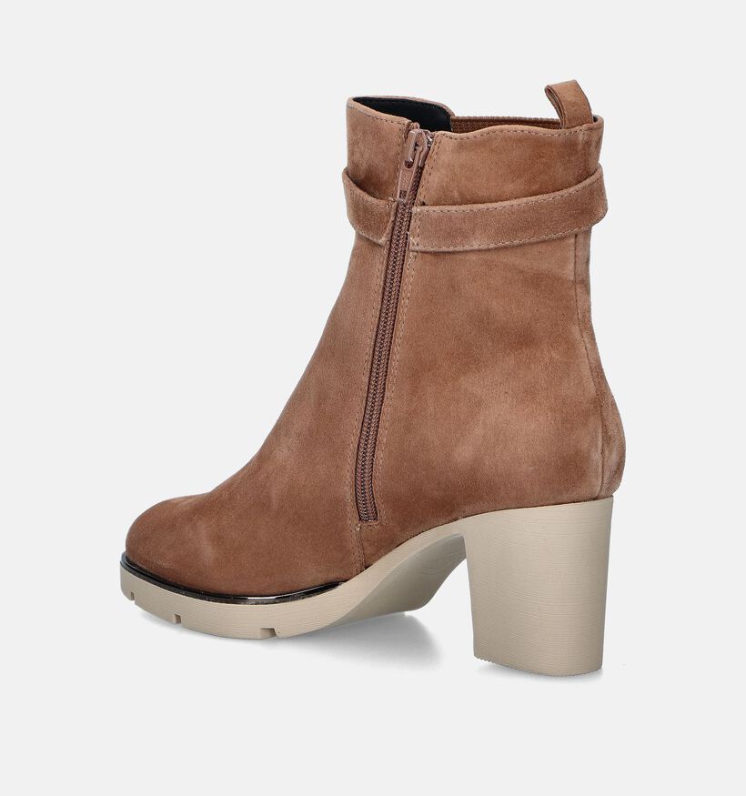Nathan-Baume Bottines à talons en Cognac pour femmes (348342) - pour semelles orthopédiques