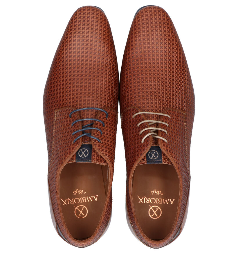 Ambiorix Duomo Cognac Geklede Veterschoenen in leer (274881)