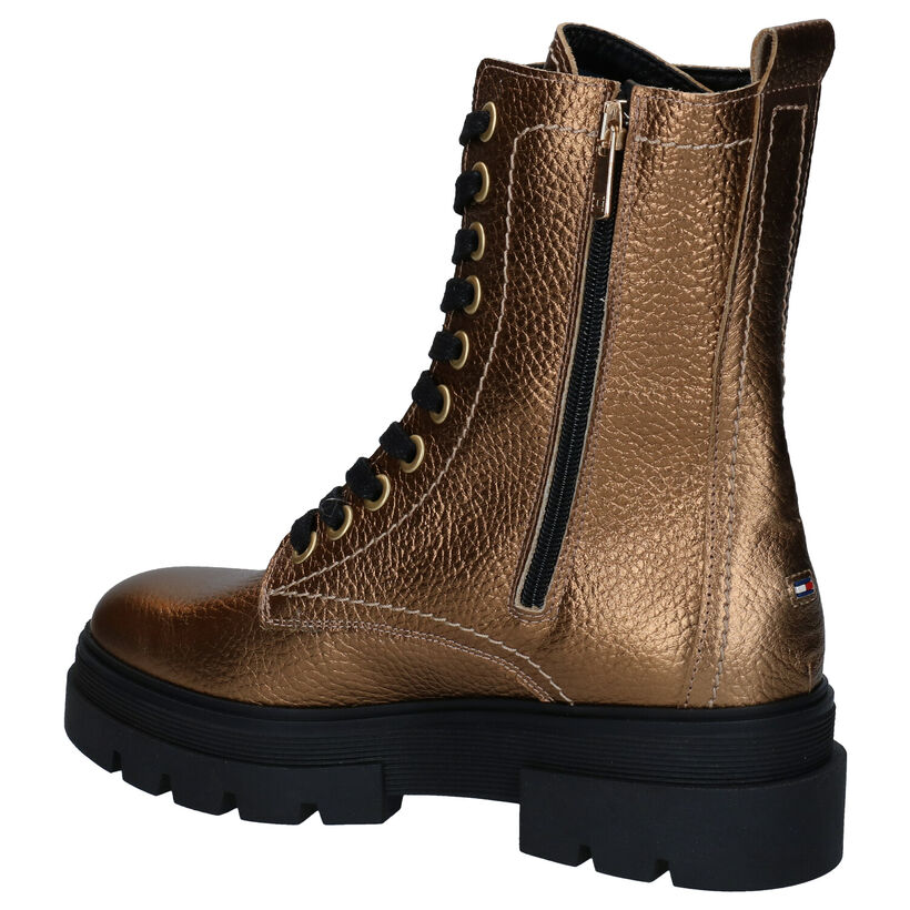 Tommy Hilfiger Rugged Classic Bottines en Or en cuir (280002)