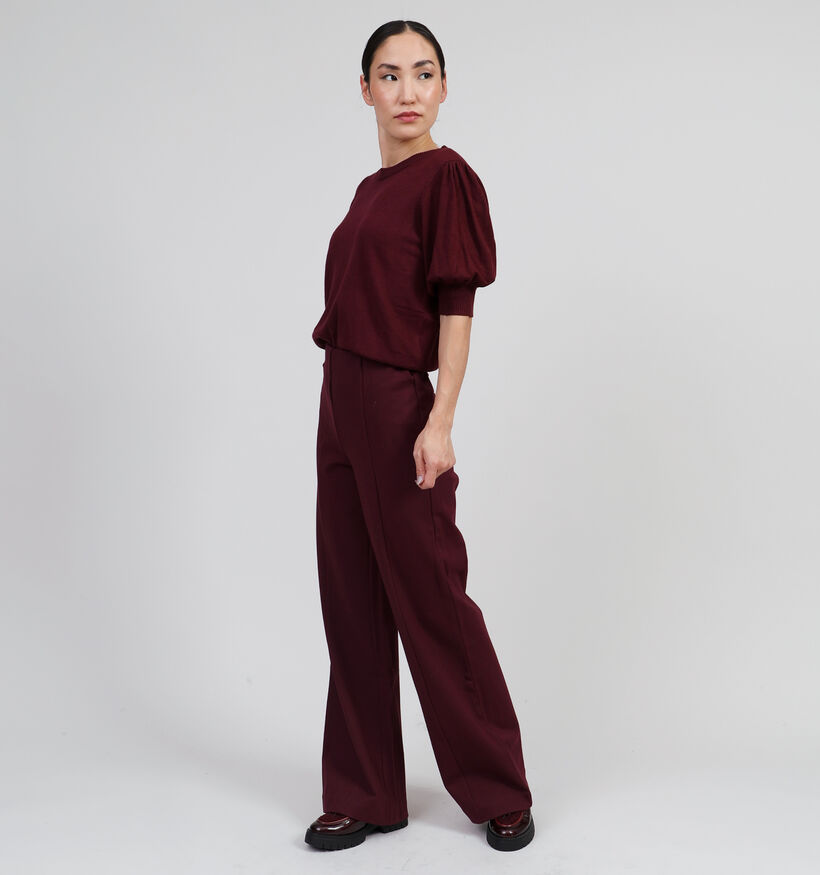 Minus Marcia Bordeaux Wijde broek voor dames (349966)