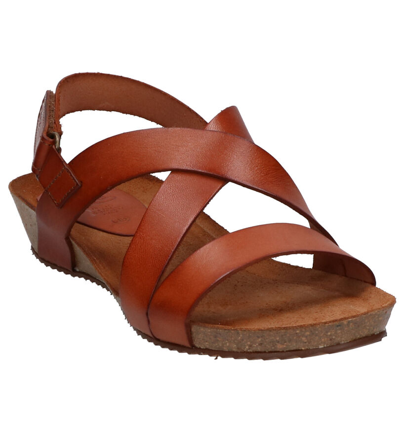 Hee Cognac Sandalen in leer (291090)