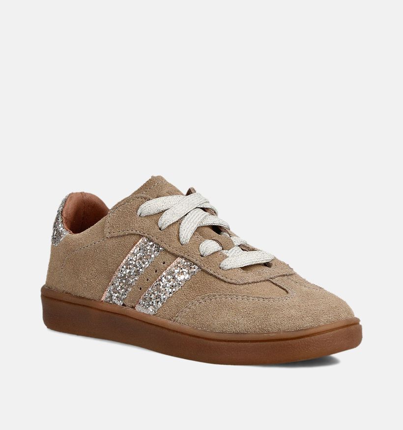 Little David Beige Sneakers voor meisjes (363016) - geschikt voor steunzolen