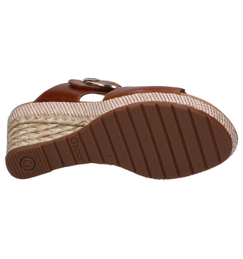 Cognac Muiltjes Gabor Comfort in leer (245591)