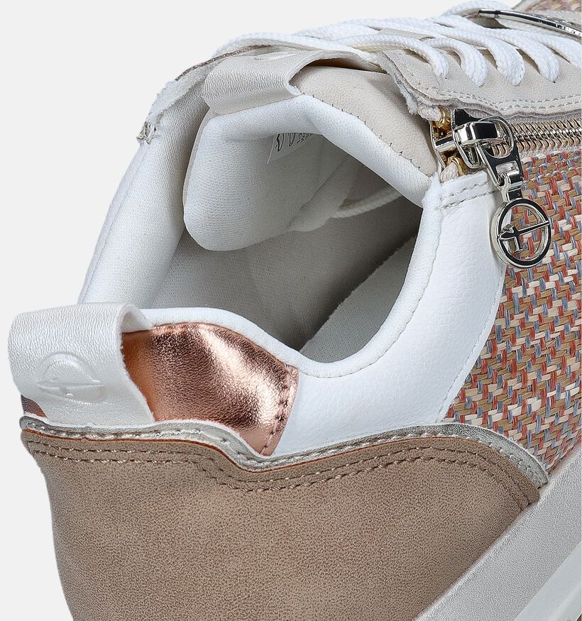 Tamaris Beige Sneakers voor dames (351578) - geschikt voor steunzolen