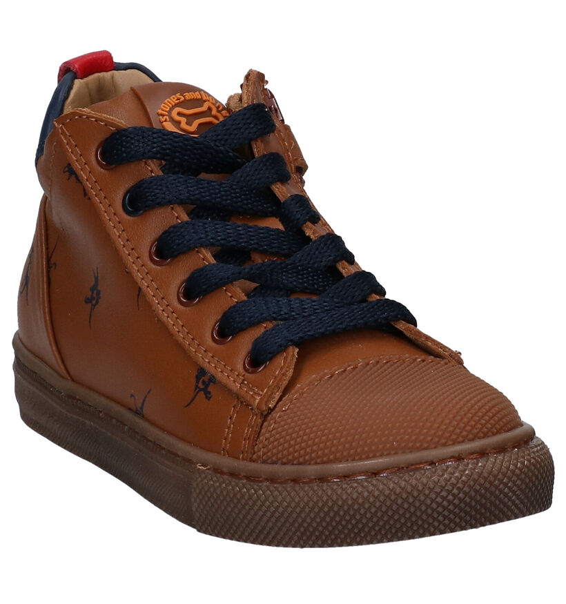 Stones and Bones Trust Blauwe Bottines met dino's voor jongens (313831) - geschikt voor steunzolen