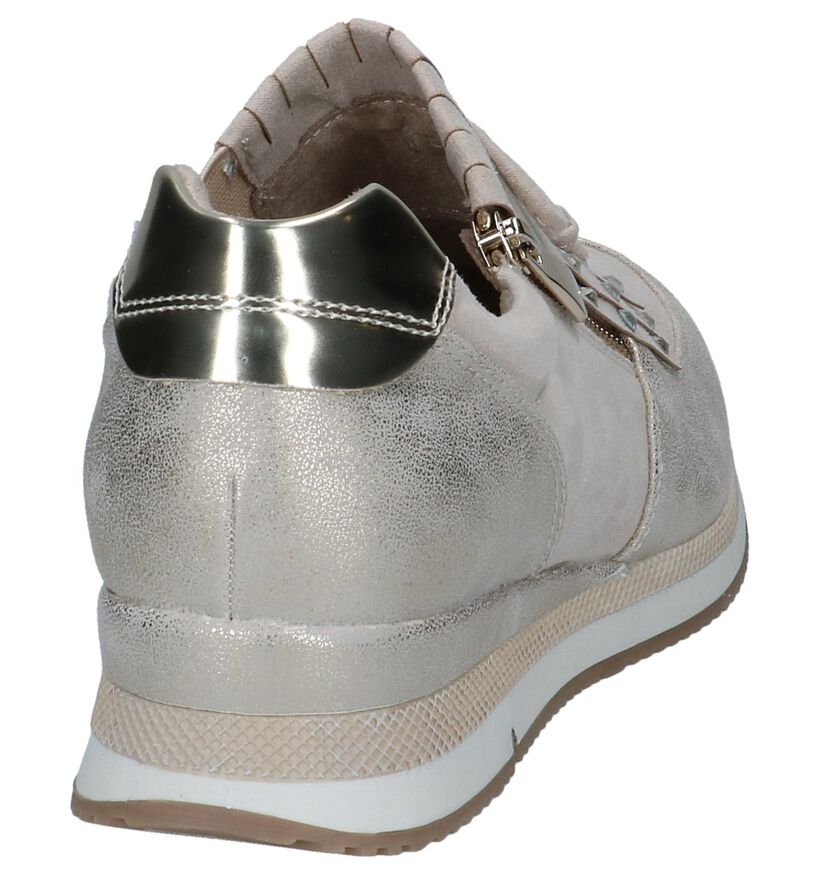 Marco Tozzi Chaussures slip-on en Beige clair en simili cuir (238114)