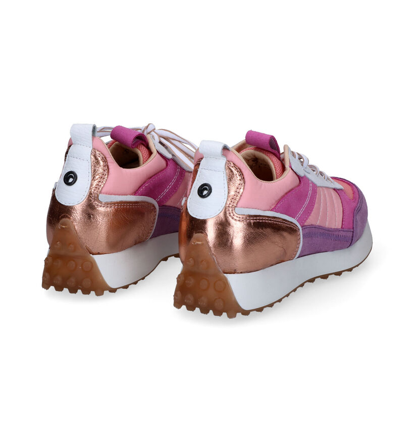 Goosecraft Dane Roze Sneakers in daim (310105)
