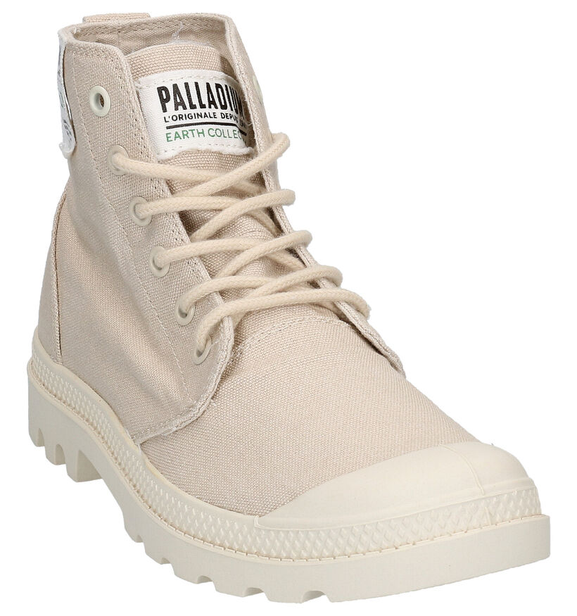 Palladium Hi Organic Kaki Boots in stof (267405)