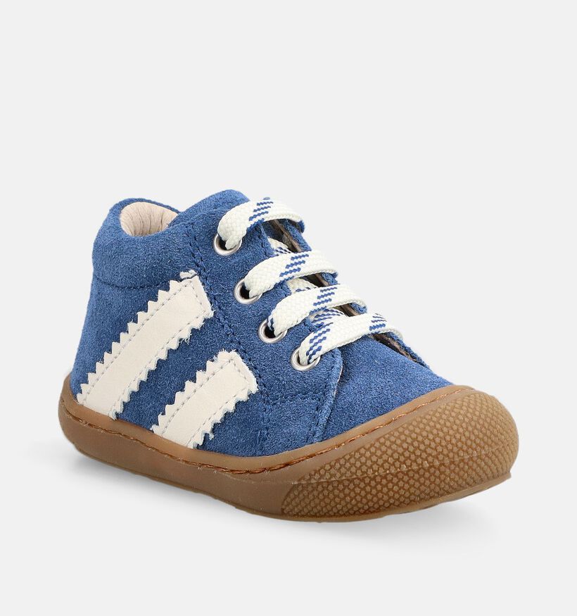 Naturino Macks 2 Suede Boots &agrave; lacets en Bleu pour gar&ccedil;ons (380177) - pour semelles orthop&eacute;diques