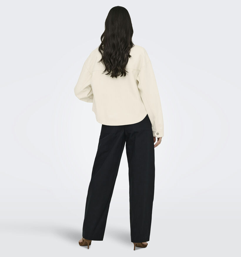 JDY Noma Shacket Manteau court en Ecru pour femmes (370058)