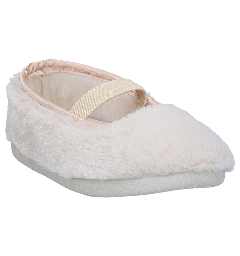 Milo & Mila Sicile Pantoufles en Beige en textile (281574)