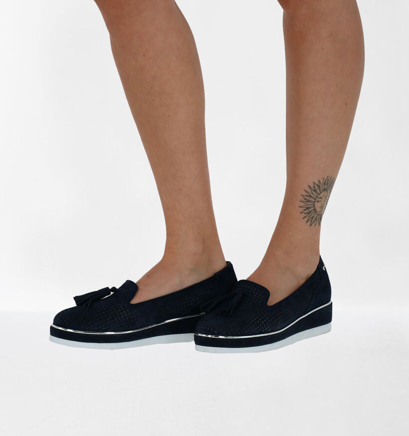 Nathan-Baume Donkerblauwe Loafers in daim (272869)