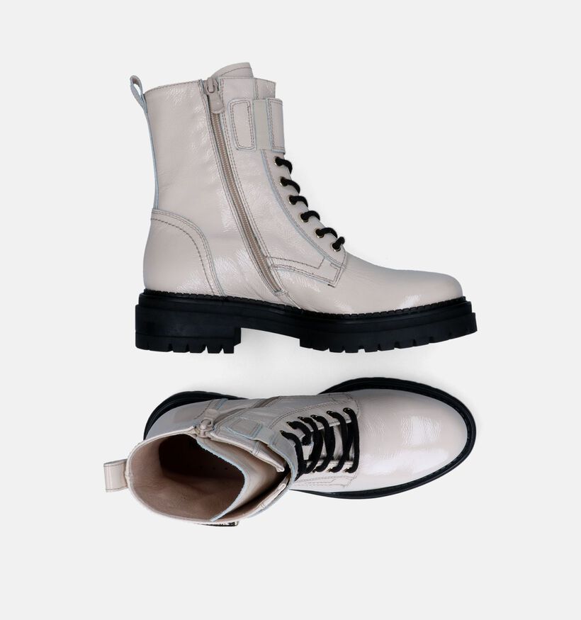 Avena Boots à lacets en Écru pour femmes (316059)