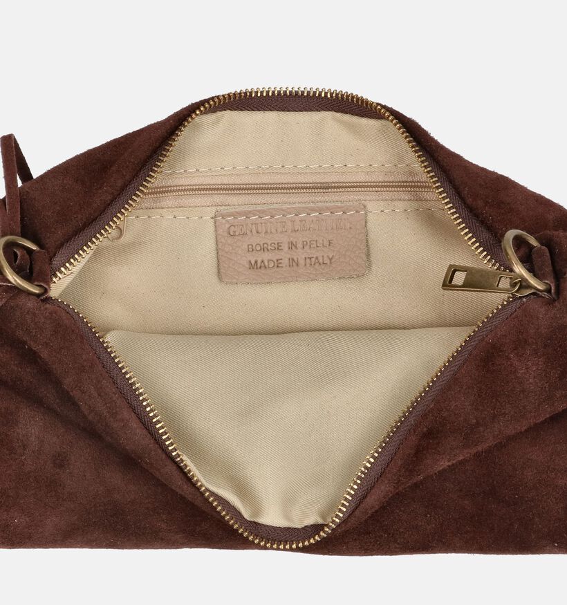 Via Limone Donkerbruine Schoudertas voor dames (385040)