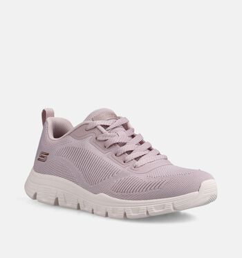 Skechers Low Sneakers Taupe/Paars/Blauw