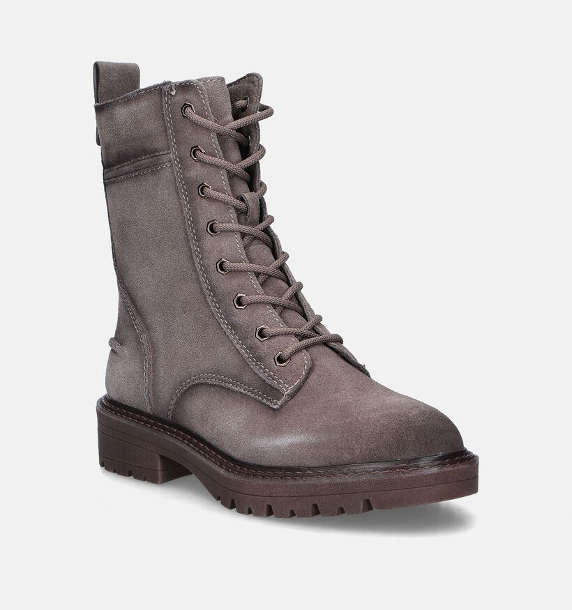 Tamaris Boots à lacets en Taupe pour femmes (346591)