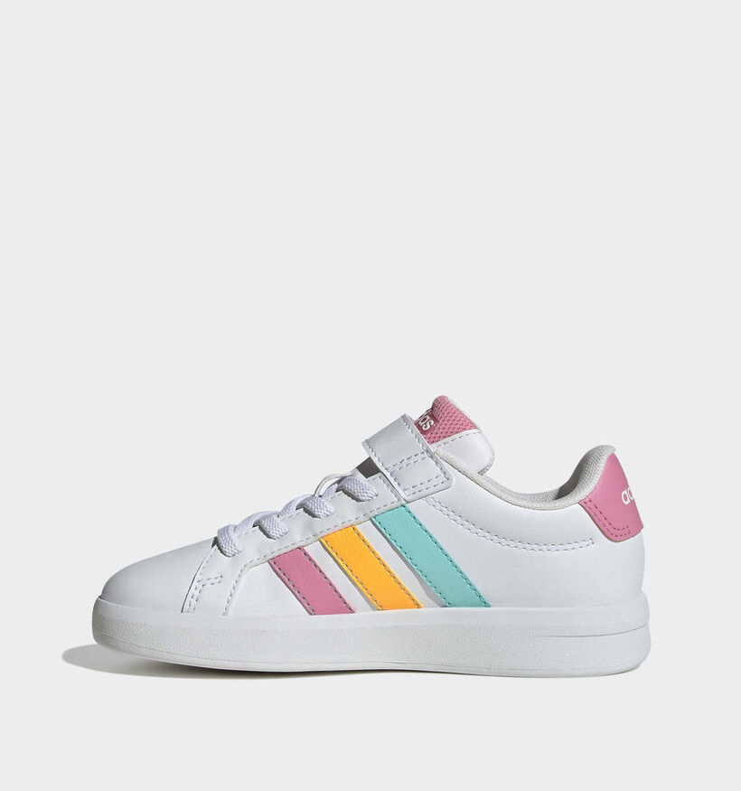 adidas Grand Court 3.0 Witte/Leopard Sneakers voor meisjes (366957) - geschikt voor steunzolen