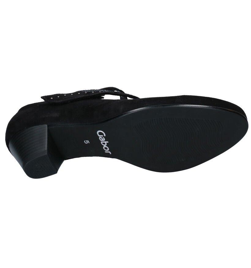 Gabor OptiFit Zwarte Pumps in nubuck (282461)