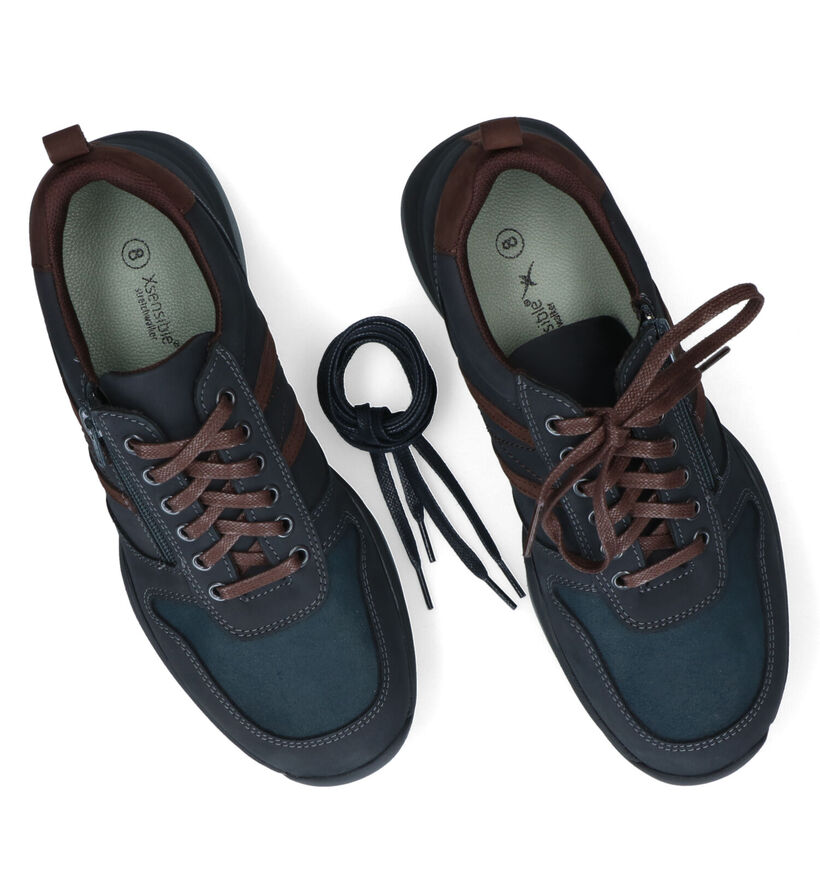 Xsensible SWX3 Blauwe Veterschoenen in nubuck (317927)
