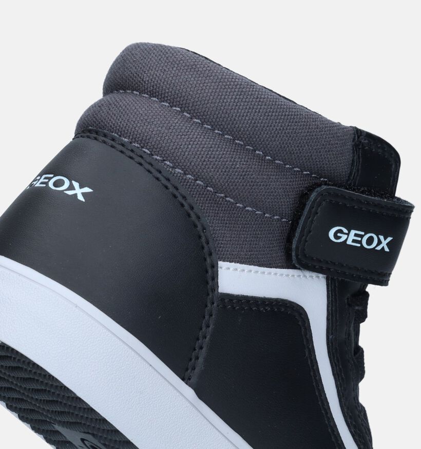 Geox Gisli Baskets montantes en Noir pour garçons (328533) - pour semelles orthopédiques